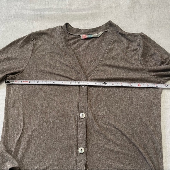 Free People FP Beach Brown Metallic Sweater Cardigan. Size S - Picture 9 of 11